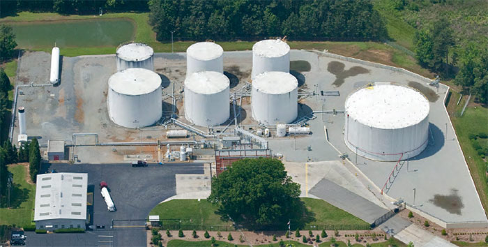 Aerial view of the Apex Motiva terminal.