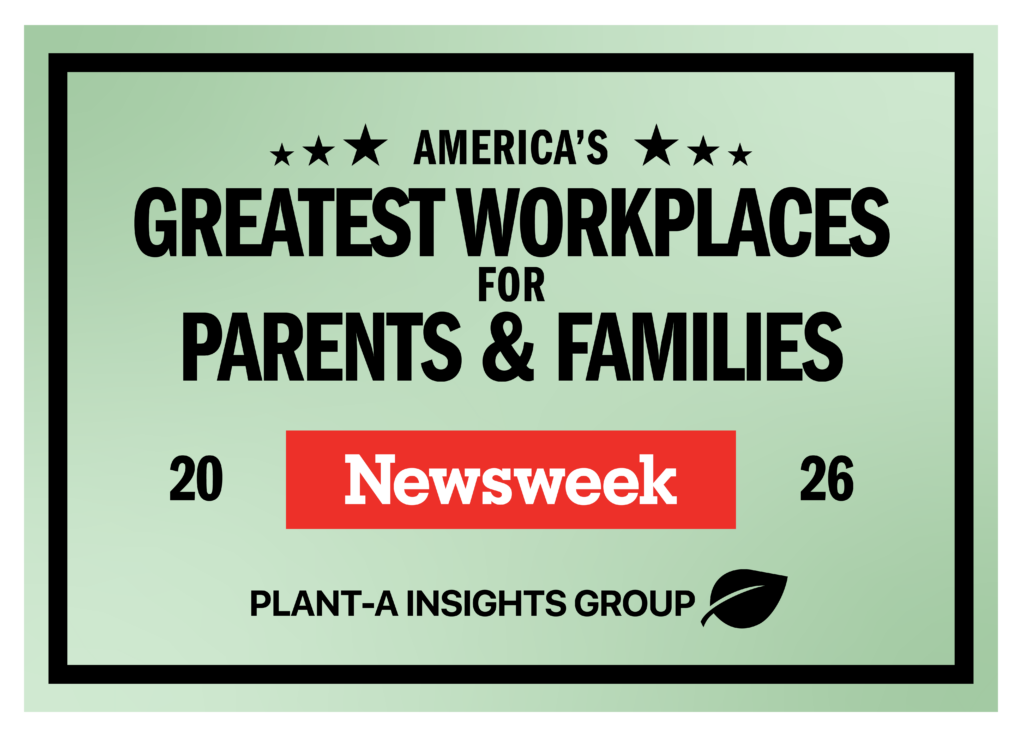 Graphic announcing Newsweek's America's Greatest Workplaces for Parents & Families.